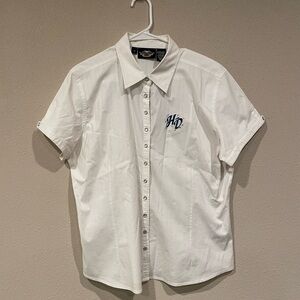 Harley-Davidson White Short Sleeve Shirt